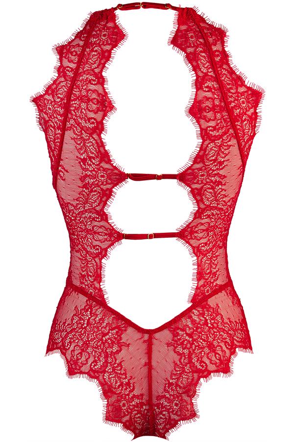 Axami 9590 Summer Love Red Sheer Lace Teddy