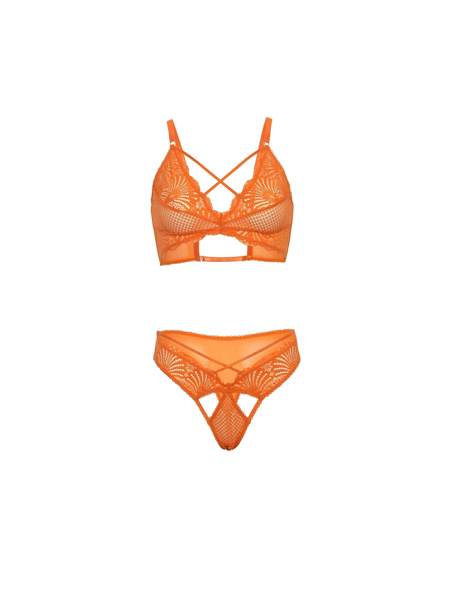 Amina Lace Bra Set Dragon Fire