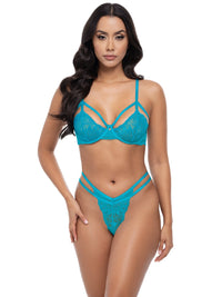 Raya Cage Bra Set Beach Blue