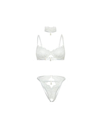 Bridal Perla Lace Bra Set White