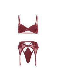 Damsel Wet Look Bra Set