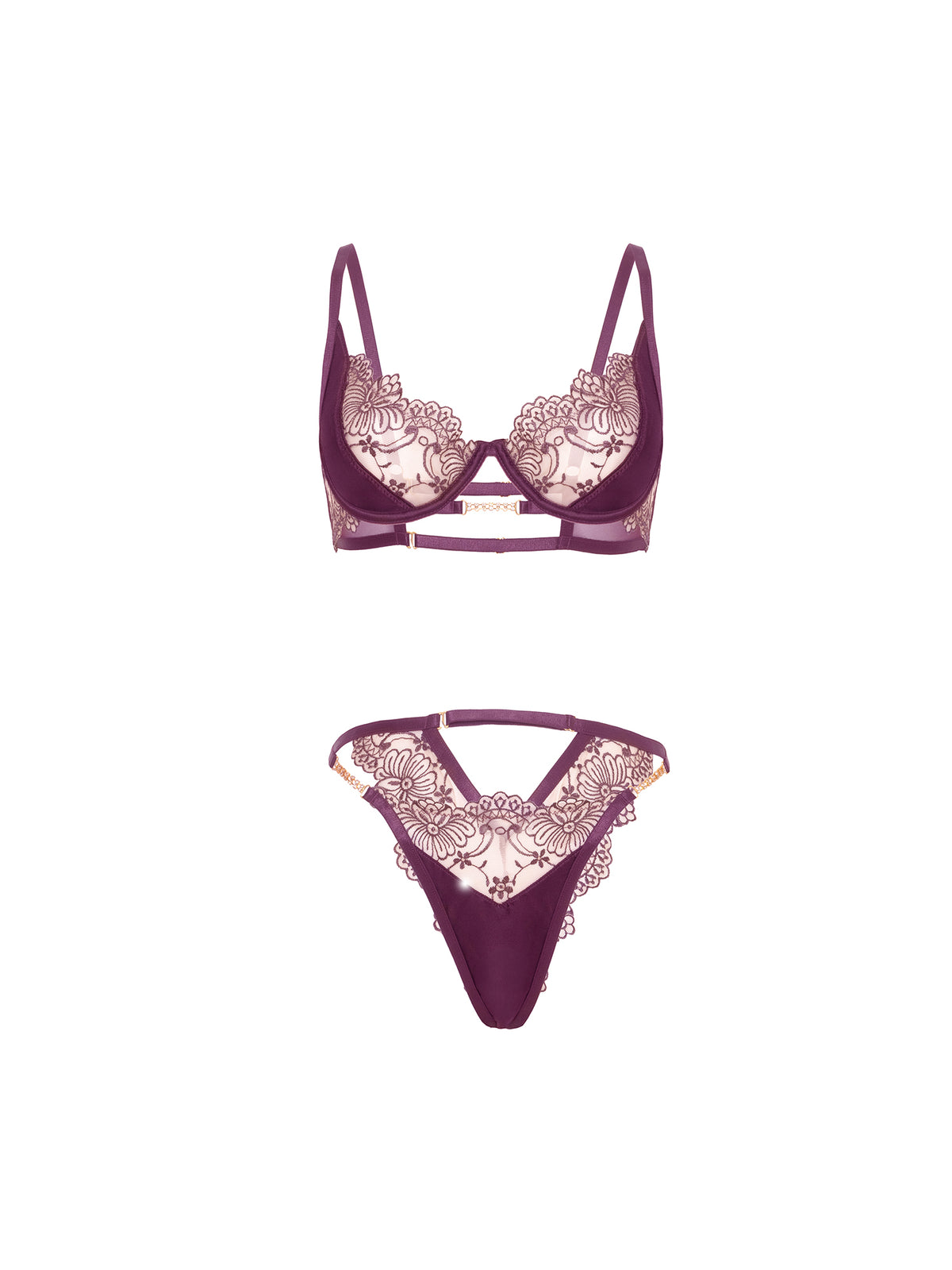 Loretta Embroidery Bra Set