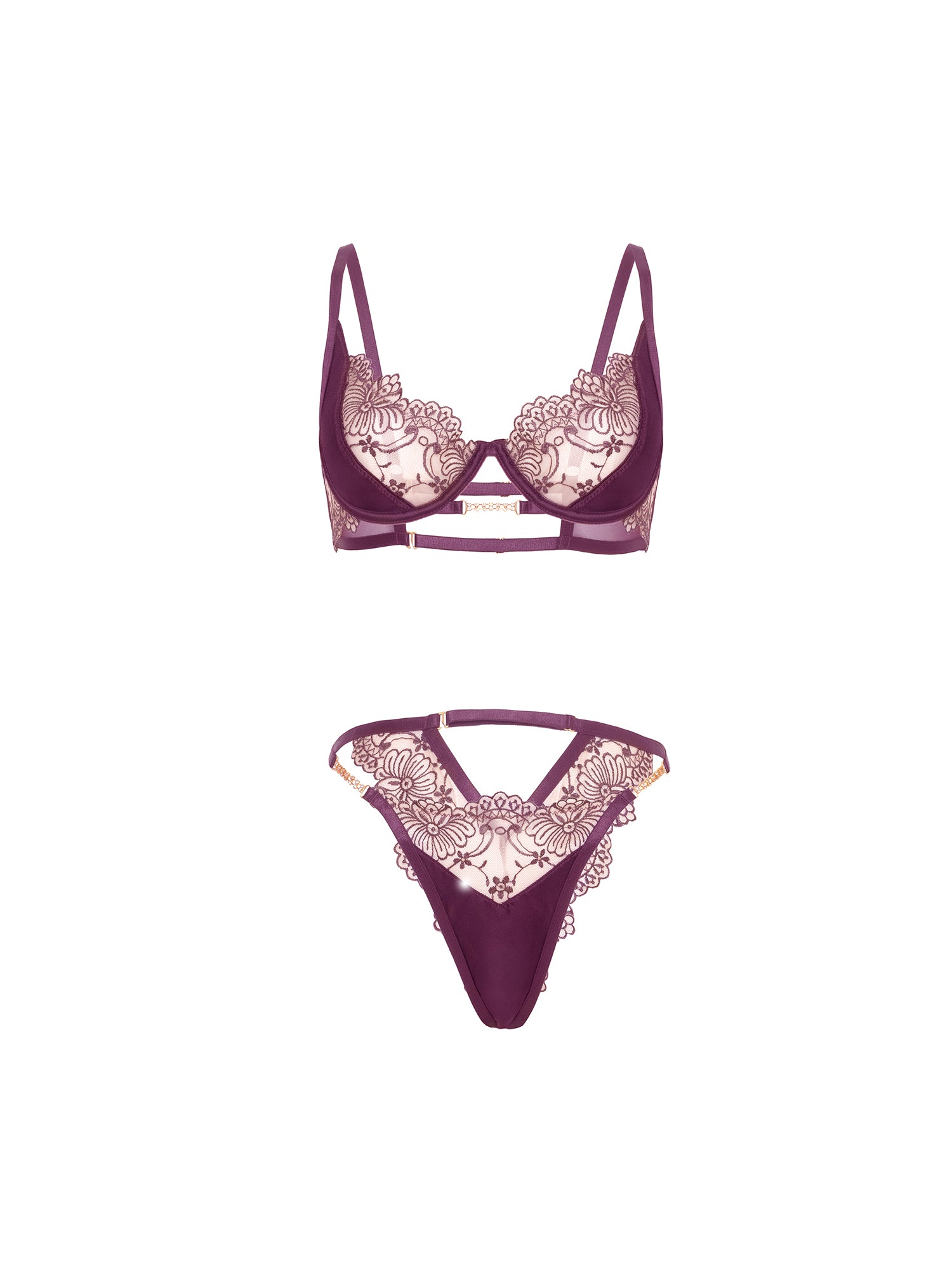 Loretta Embroidery Bra Set