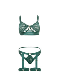 Darlene Open Cups Bra Set