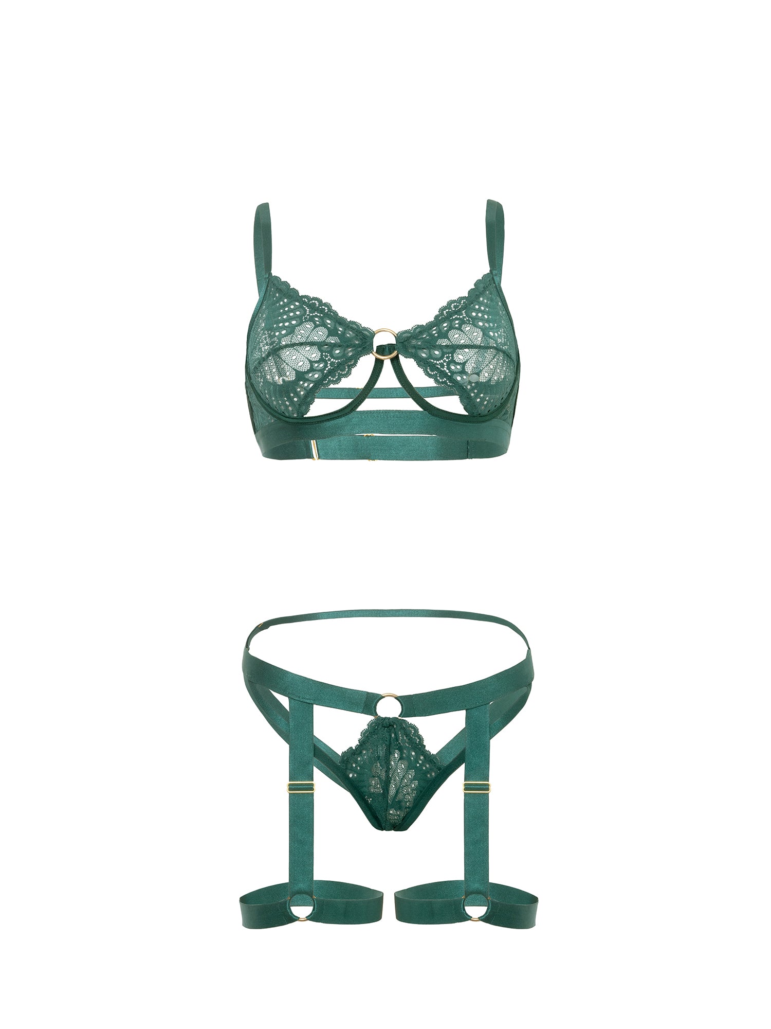 Darlene Open Cups Bra Set