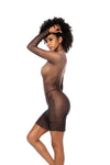 Mapale Sheer Look Ombre Long Sleeved Dress Midnight Shadow Print-Rebel Romance