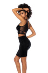 Mapale Edgy Asymmetrical Cut Out Dress Black-Rebel Romance