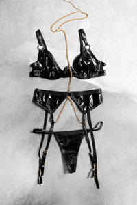 Femme Chained Gartered Bra Set