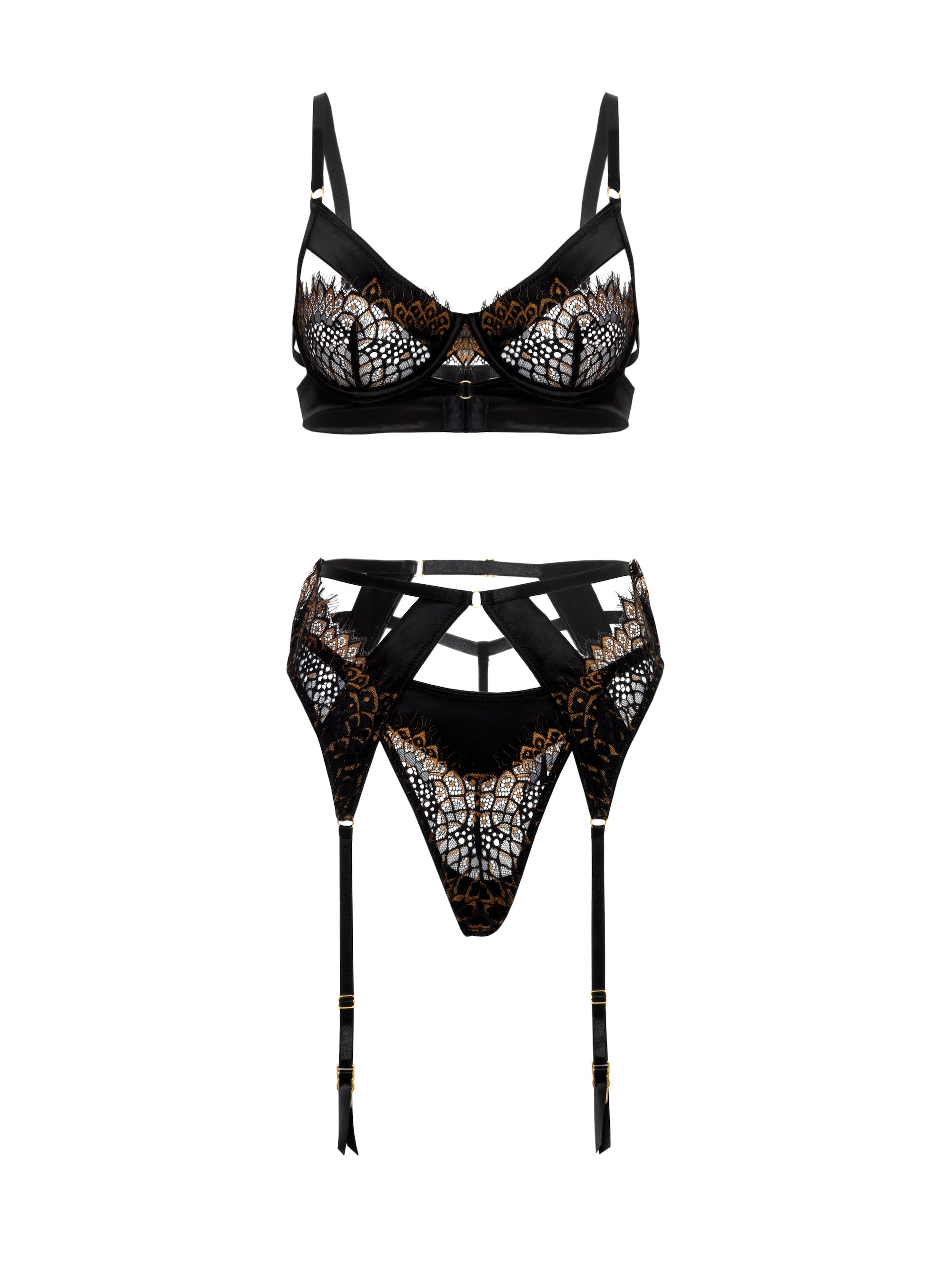 Ingrid Half Cup Bra Set