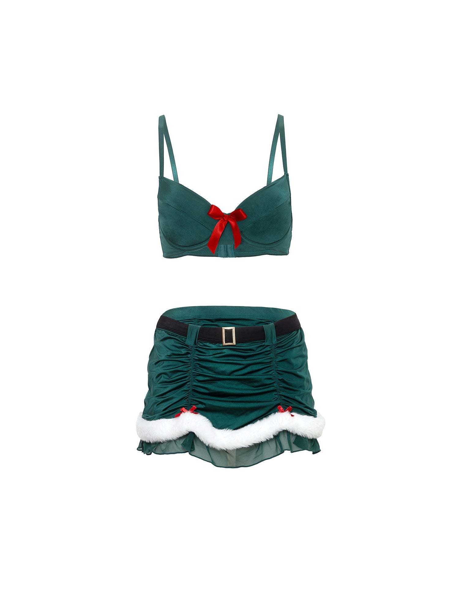Holiday Elfina Christmas Bra & Skirt Set
