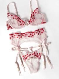 Oh La La Cheri Sweety Garter Bra Set