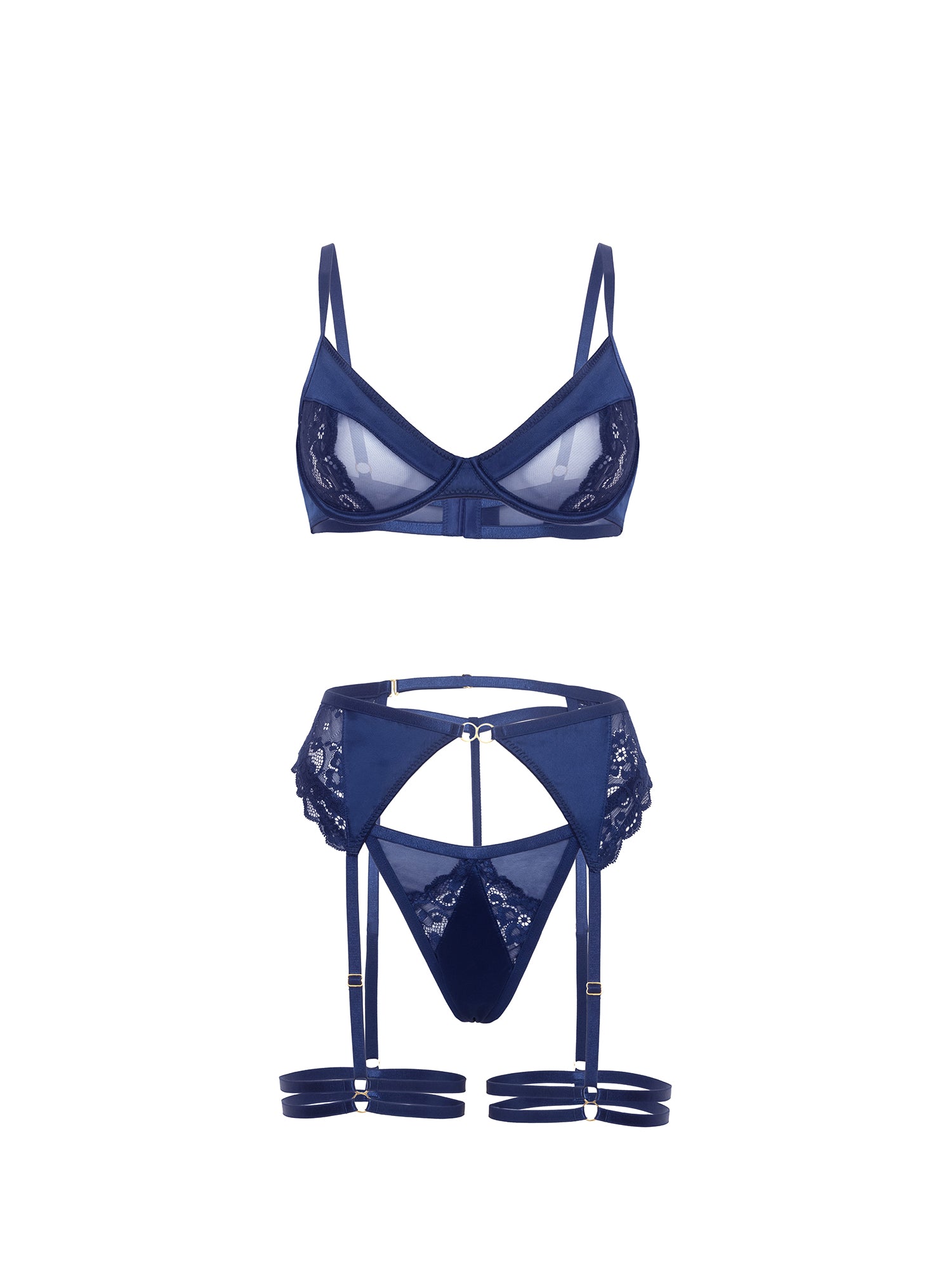 Doreen Gartered Bra Set