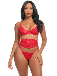 Brielle Lace-up Bra Set