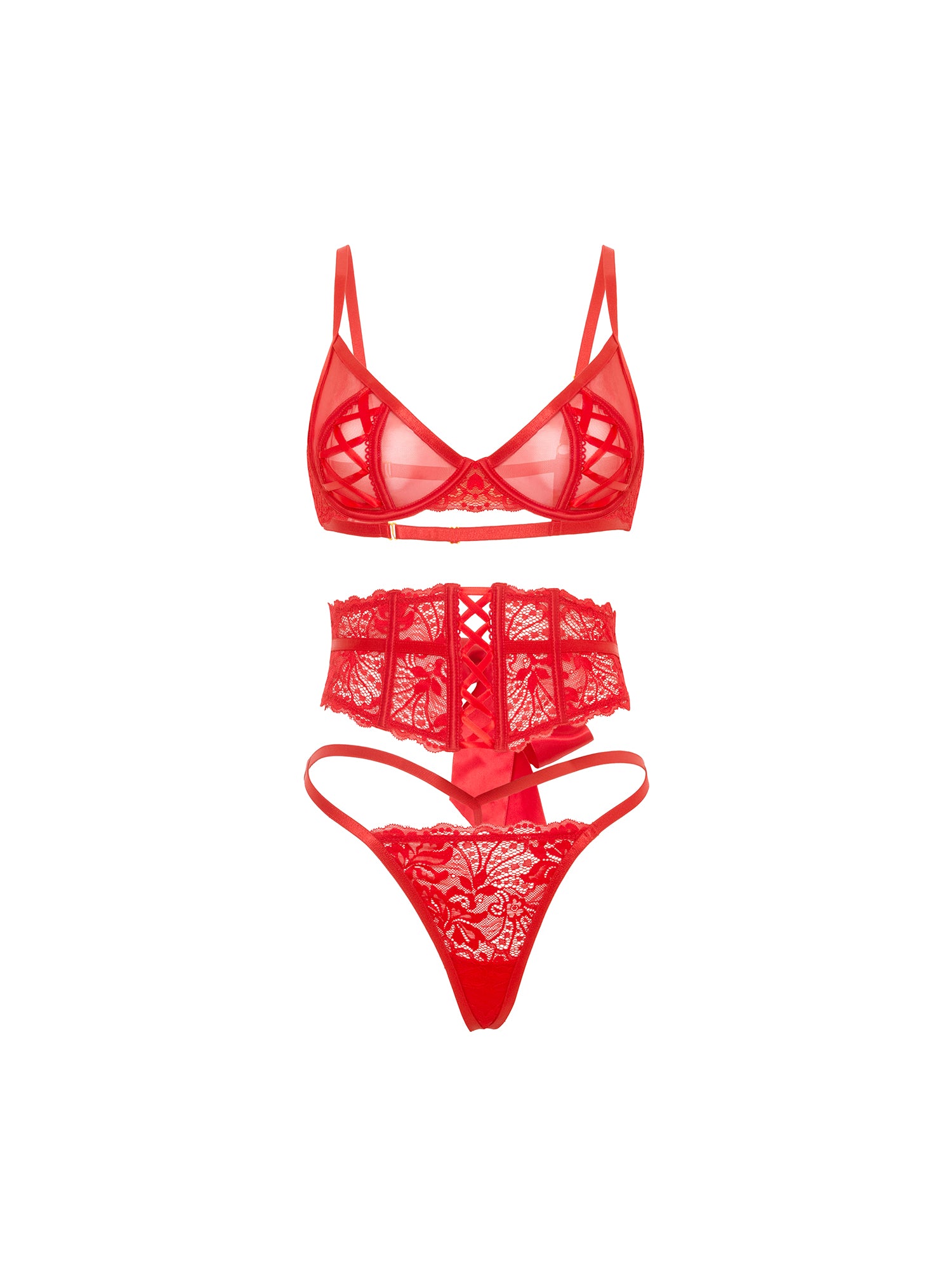 Brielle Lace-up Bra Set