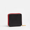 Hammitt 5 North Wallet Black/Brushed Gold Red Zip-Rebel Romance