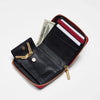 Hammitt 5 North Wallet Black/Brushed Gold Red Zip-Rebel Romance