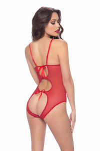 Zara Lace Open Cups Crotchless Teddy