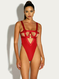Erotic Caged Open Cups Teddy
