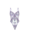 Queen Lavender Lace Teddy Embroidery Flowers Purple Lavendula