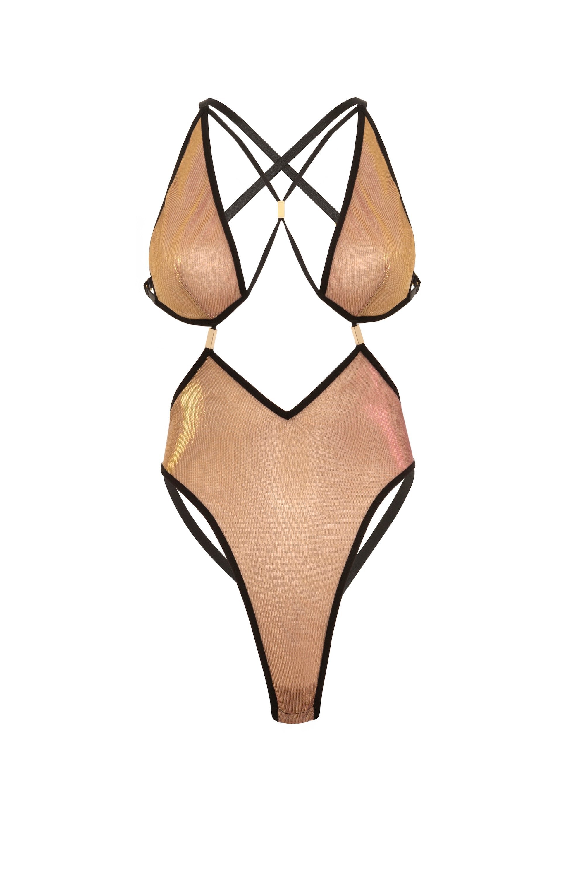 Jade Shine Cage Teddy Light Iridescent/ Black