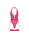 Kahlia Lace Teddy Gartered Pink Yarrow