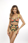 Axami 11832 Sheer Garter Belt Juicy Bloom