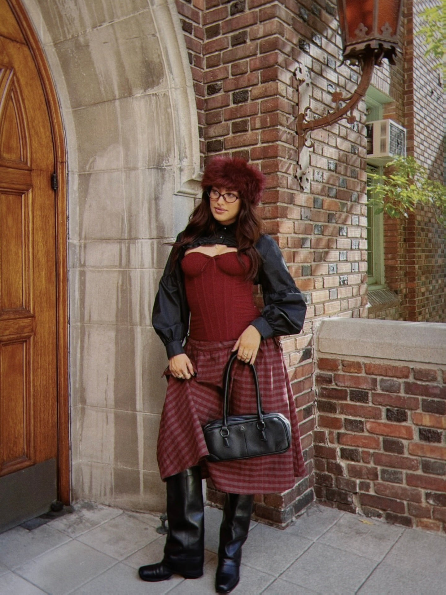 HAMMITT Meredith Sml Leather Satchel Black/Gunmetal