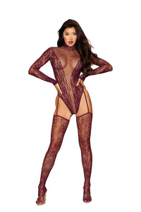 Teddy Bodystocking Cherry Lacquer