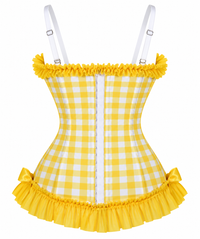 Lavish Lemon Ruffle Sweetheart Bustier Corset