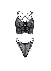 Indie Lace Bustier Bra Set