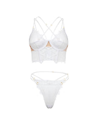 Indie Lace Bustier Bra Set