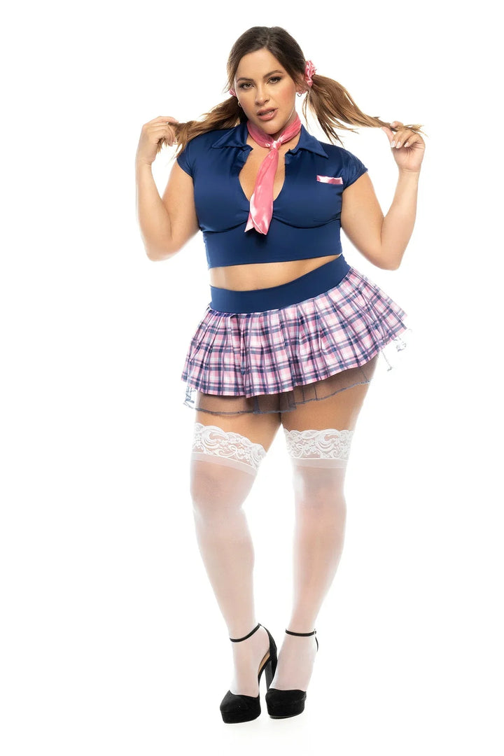 Mapale Queen Sultry School Girl Costume Blue/Pink