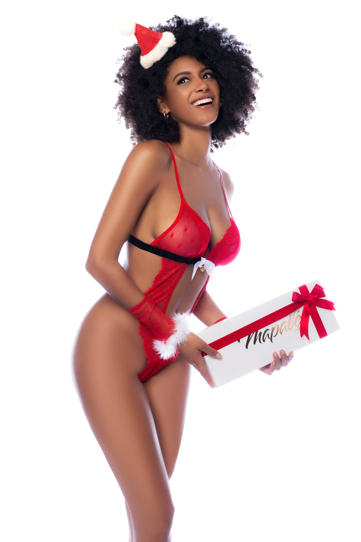 Mapale Sexy Mrs. Claus Christmas Holiday Costume Teddy-Rebel Romance