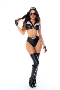 Sleek Police Costume Lingerie Set