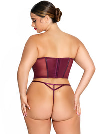 Oh la la Cheri Rider Bustier Bra Set Zipper Front Vinyl