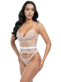 Marielli Bustier Set Sheer Embroidery Floral
