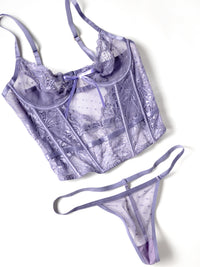 Vanessa Pin Dot Bustier Set