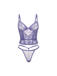 Vanessa Pin Dot Bustier Set