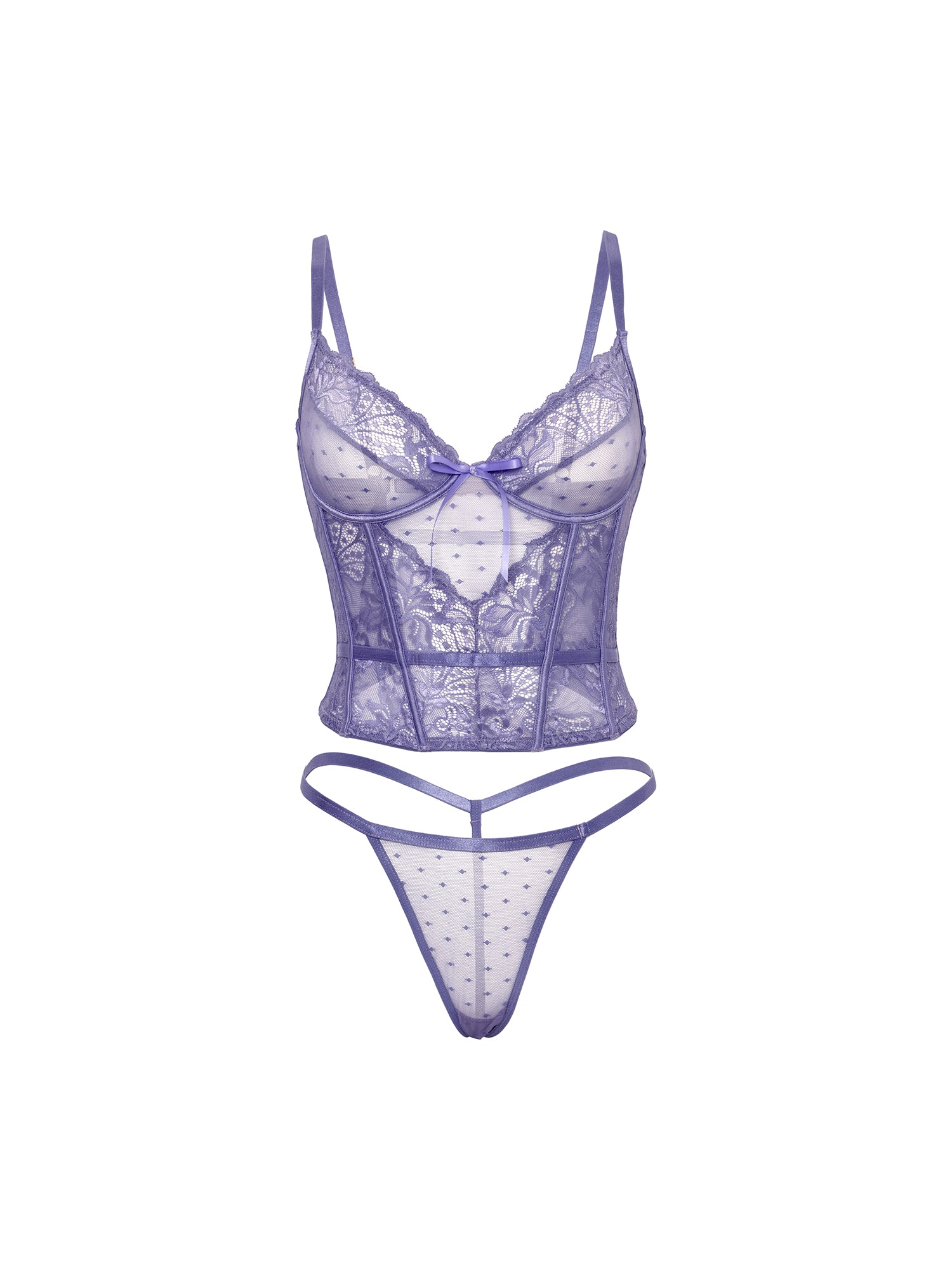 Vanessa Pin Dot Bustier Set