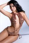 Mapale One Piece Swimsuit Shiny Snake Print Golden Hour-Rebel Romance