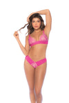Mapale Two Piece Swimsuit Triangle Bikini Set Pink Lace Summer-Rebel Romance