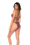 Mapale Two Piece Swimsuit Lace Trim Bikini Set Fire Leopard Print-Rebel Romance
