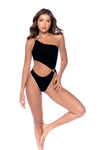 Mapale Striking One Piece Swimsuit One Shoulder Black-Rebel Romance