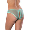 Magic Silk Soft Petals Crotchless Panty Aqua Blue
