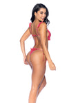 Mapale Two Piece Swimsuit Bikini Pink Eyelet Print-Rebel Romance