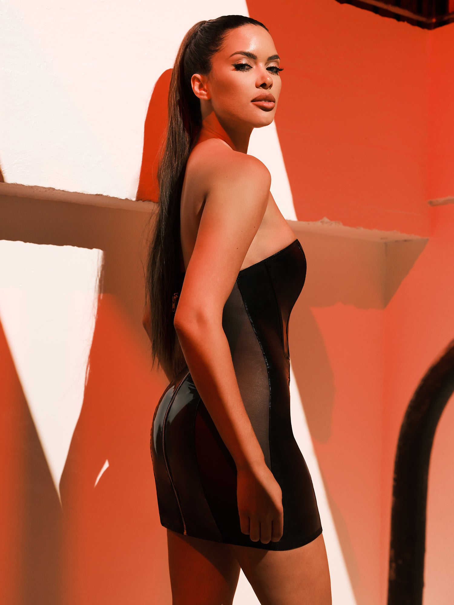 Oh la la Cheri Rider Vinyl Bustier Dress