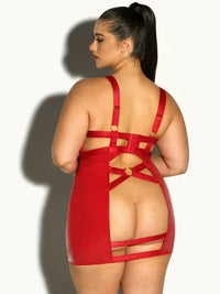Erotic Caged Open Cups Babydoll