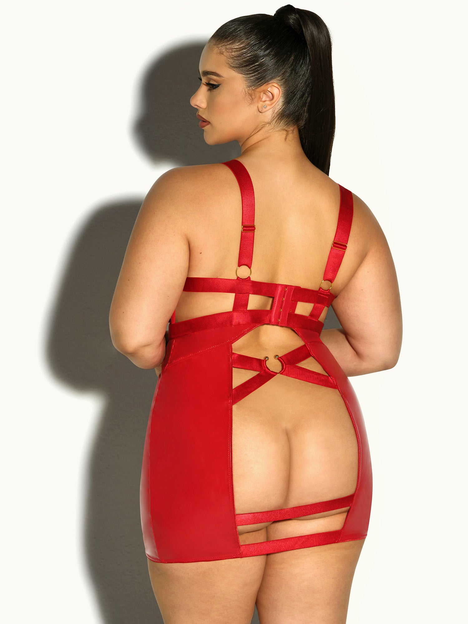 Erotic Caged Open Cups Babydoll