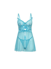 Queen Emma Flyaway Babydoll Beach Blue