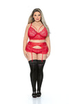Escante Queen Satin & Lace Garter Belt Select Color